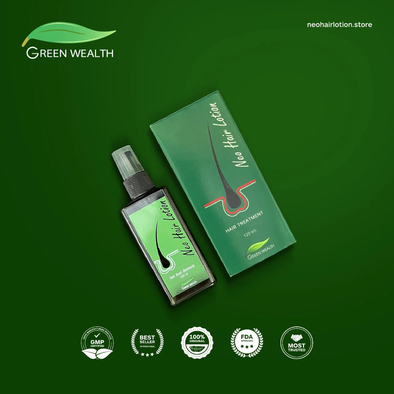 Neo Hair Lotion Original bottle and carton